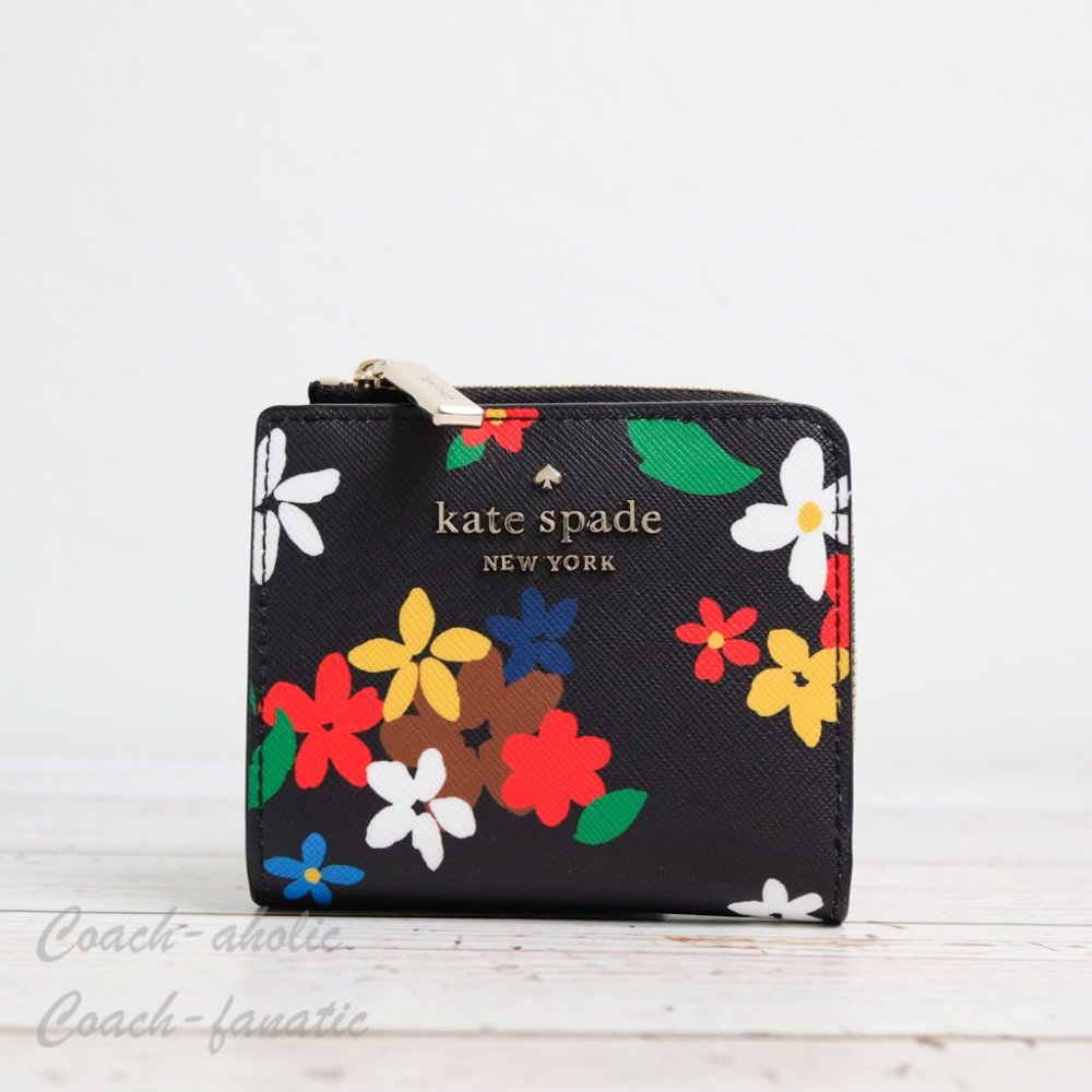 NWT Kate Spade Staci Daisy L-zip Bifold Wallet